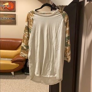 American Rag 3/4 Camo Baseball Tee